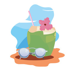 summer time vacation flat design