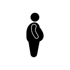 Overweight man icon illustration isolated vector sign symbol
