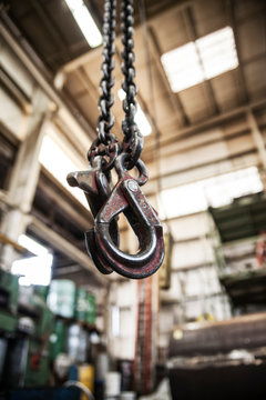 Electric lift in metal factory