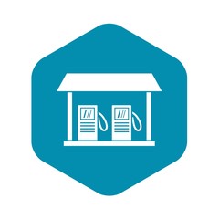 Gas station icon. Simple illustration of gas station vector icon for web