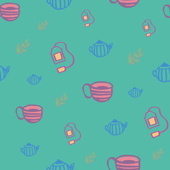 tea seamless repeat pattern design