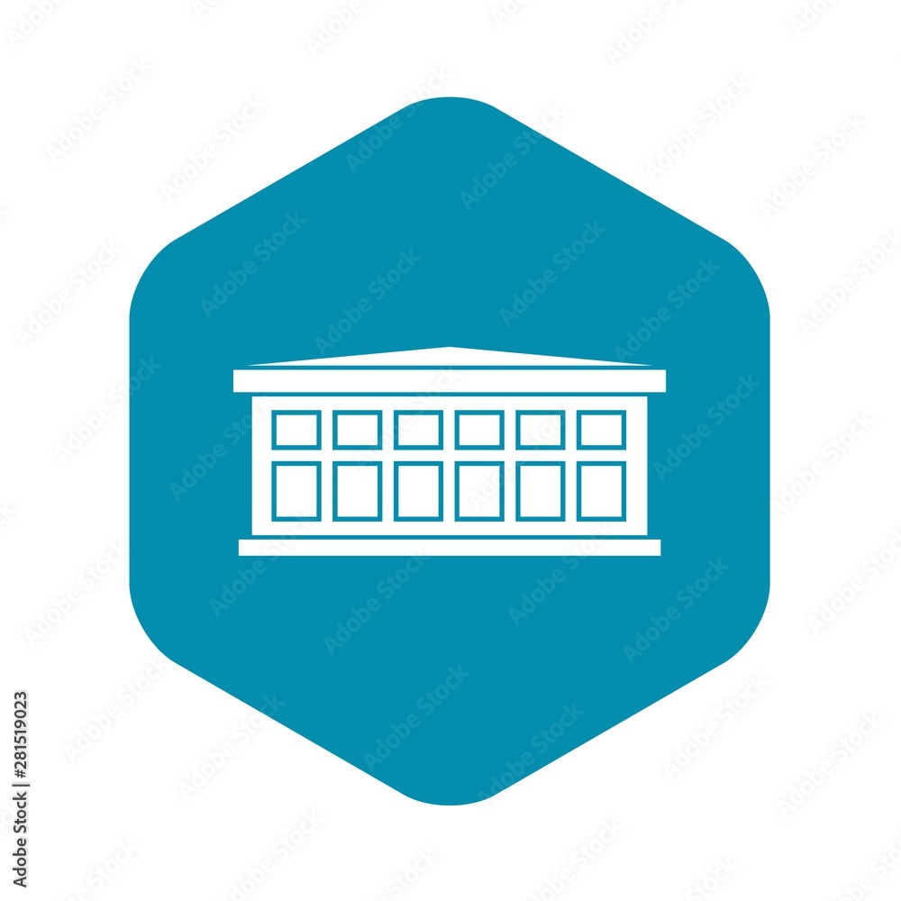 Poster building icon. simple illustration of building vector icon for web