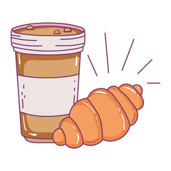 Isolated iced coffee glass vector design