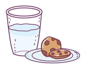 Isolated milk glass vector design