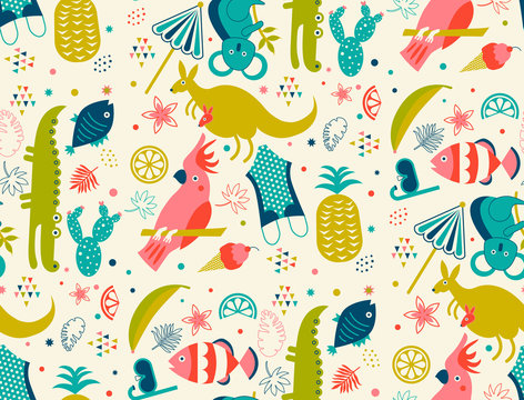 Australia Pattern Seamless Design Graphic