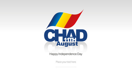 Chad Independence Day flag logo icon banner