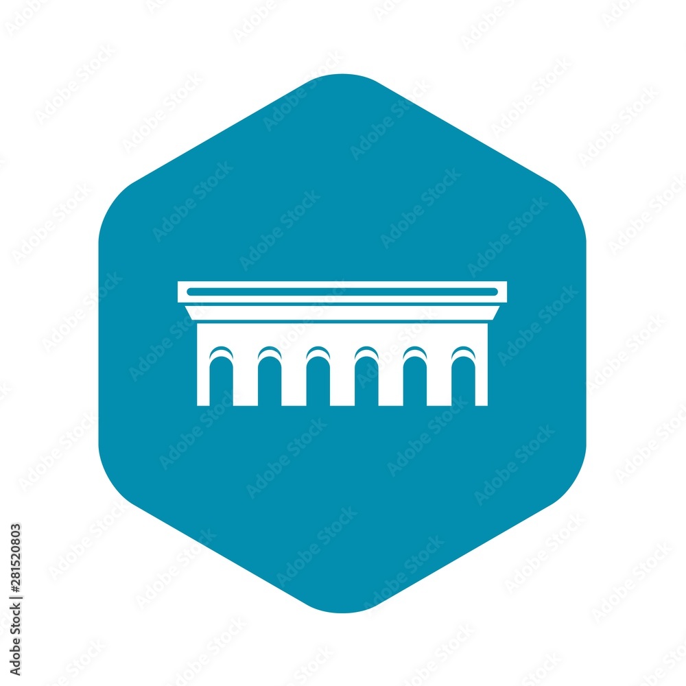 Poster bridge icon. simple illustration of bridge vector icon for web