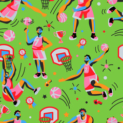 Basketball pattern seamless design graphic