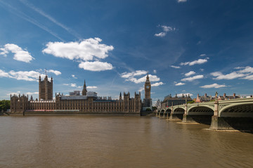 Naklejka premium Cityscape London with Big Ben and Palace of Westminster, United Kingdom