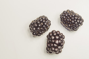 Blackberries isolated on white background. fresh berries