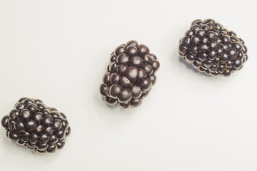 Blackberries isolated on white background. fresh berries
