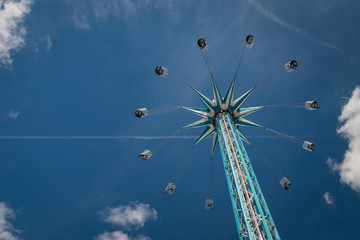 Chairoplane with flying people