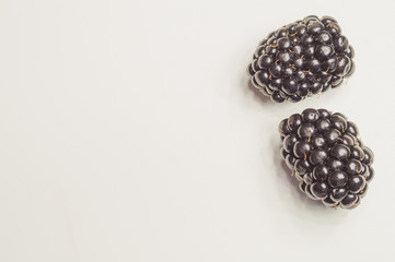 Blackberries isolated on white background. fresh berries