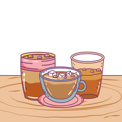 Obraz premium Isolated coffee mug and cup vector design