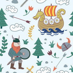 Viking pattern seamless design graphic
