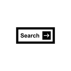Set of search bars, flat web design elements