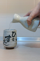 serving sake