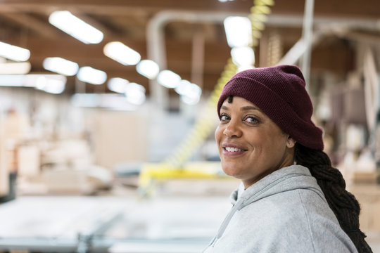 Portrait of carpenter in workshop