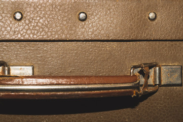 Vintage suitcases. classic luggage. old baggage. retro background