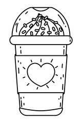 Iced coffee mug vector design