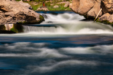 Whitewater at the headwaters of the South Fork of the South Platte River in Eleven Mile Canyon Colorado
