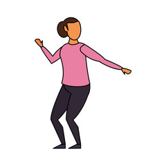 fitness sport exercise lifestyle cartoon
