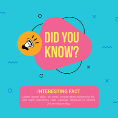 Did you know banner on blue background