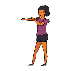 fitness sport exercise lifestyle cartoon