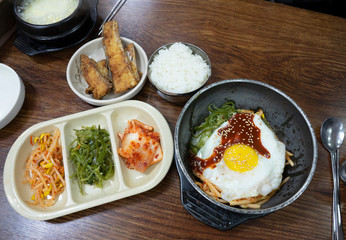 Bibimbap in Seoul cafe, Korea.