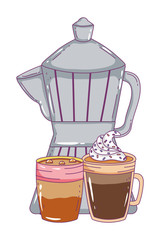 Isolated coffee maker vector design