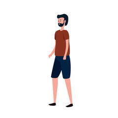 young man with beard avatar character