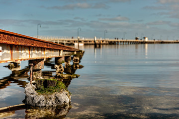Fototapeta na wymiar Old boat ramp at St Kilda Pier