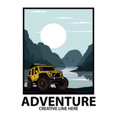 adventure car - obrazy, fototapety, plakaty