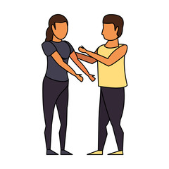 fitness sport exercise lifestyle cartoon