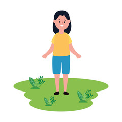 cute little girl in the camp avatar character