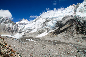 Fototapeta na wymiar Shot from the Everest Basecamp trail in Nepal