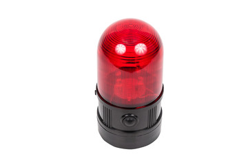 Emergency lights on white backgrounds,