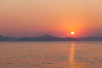 sunset at sea, background image