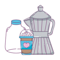 Isolated coffee maker vector design