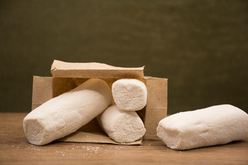 Traditional Colombian sweet called white cow leg jelly