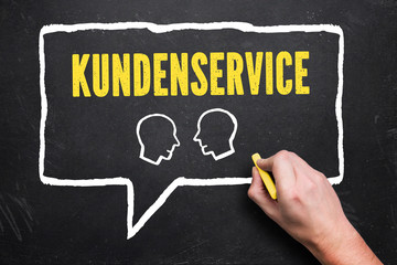Sprechblase mit Wort 