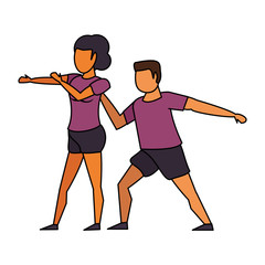 fitness sport exercise lifestyle cartoon