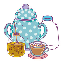 Isolated sugar bowl vector design