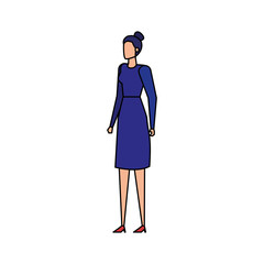 elegant businesswoman worker avatar character