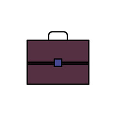 portfolio briefcase handle isolated icon