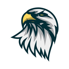 Eagle head minimalist logo design. Eagle head vector illustration