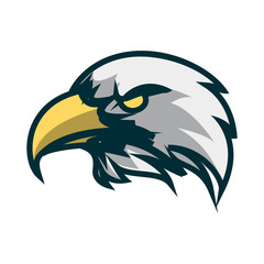 Eagle head minimalist logo design. Eagle head vector illustration