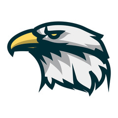 Eagle head minimalist logo design. Eagle head vector illustration