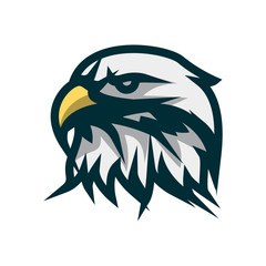 Eagle head minimalist logo design. Eagle head vector illustration