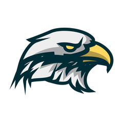 Eagle head minimalist logo design. Eagle head vector illustration